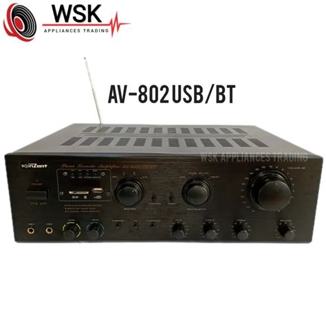 Konzert Amplifier AV 802 USB BT FM Professional Karaoke Stereo Mixing