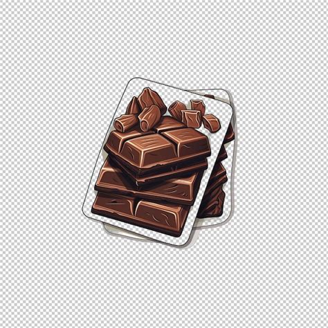 Premium Psd Sticker Logo Chocolate Isolated Background Iso