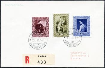 Wieland Briefmarken Liechtenstein FDC 1939 1952