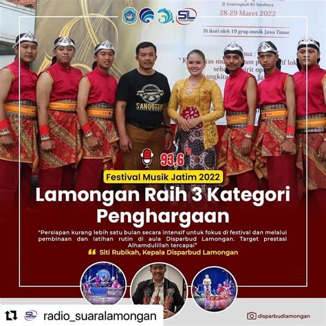 Lamongan Raih 3 Kategori Penghargaan Dalam Festival Musik Jatim 2022