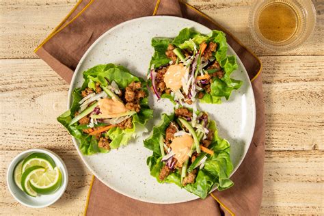 Bahn Mi Style Pork Lettuce Cups Recipe Home Chef