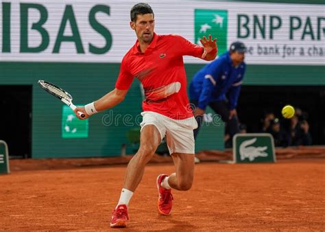 Grand Slam Champion Novak Djokovic Of Serbia In Action During His