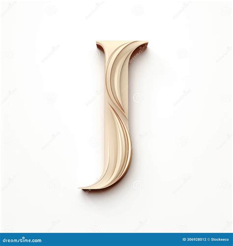 Handcrafted Wood Letter J with Sabattier Filter Style Stock Illustration - Illustration of ...