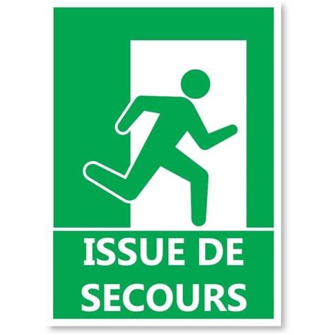 Signal Tique Issues De Secours Droite A Plastique Rigide Pvc Kit