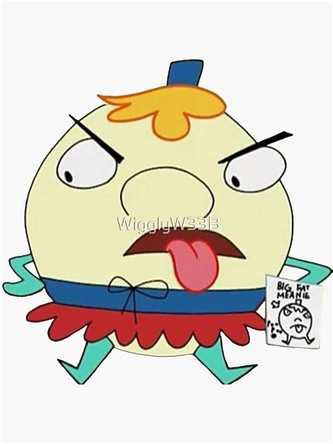 "Mrs.Puff (big fat meanie)" Sticker for Sale by WigglyW33B | Redbubble