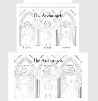 Archangels Feast Day St. Michael, Raphael, and Gabriel Coloring Activity