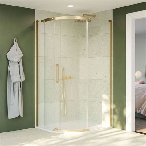 Crosswater Optix 10 Brass Offset Shower Quadrant Sanctuary Bathrooms