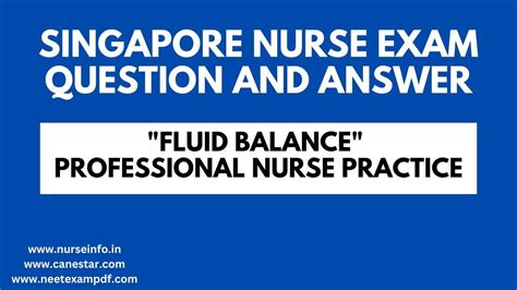 Singapore Nurse Exam Questions And Answers Fluid Balance Professional