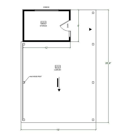 Modern Carport Plans With Storage Shed 19 X28 6 Lean To Pavilion