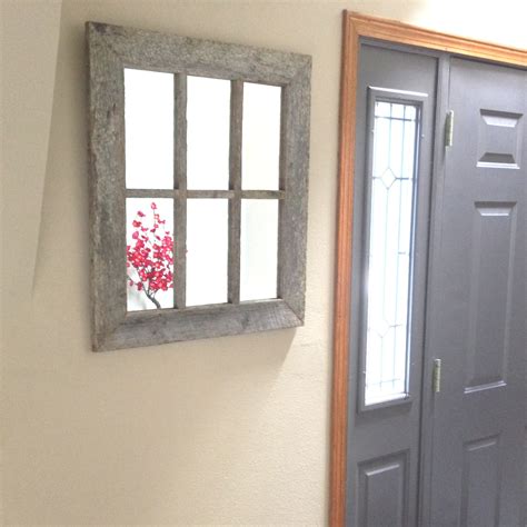 Barn Wood Mirror Barnwood Mirror Rustic Barnwood Window