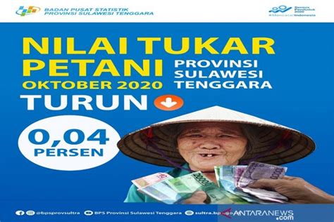 Bps Nilai Tukar Petani Sultra Oktober Turun Persen Antara