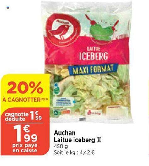 Promo Laitue Iceberg Auchan Chez Atac ICatalogue Fr