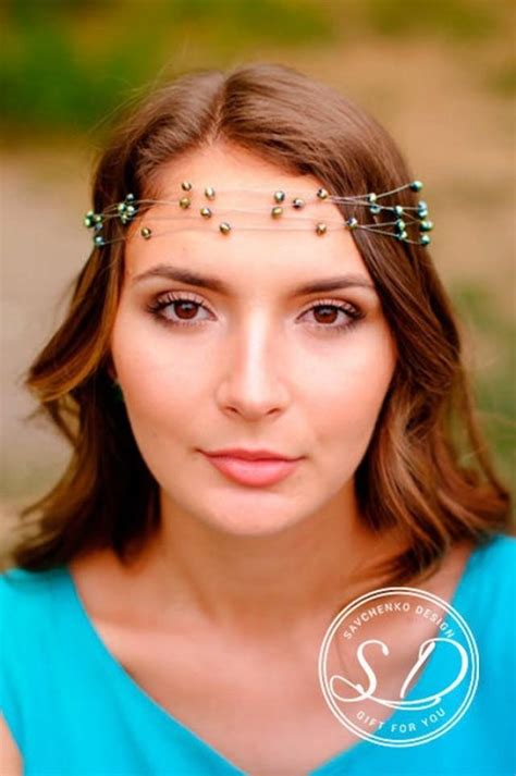 Grean Bohemian Circlet Woodland Crown Bohemian Hair Crown Rustic Wedding Crown Renaissance