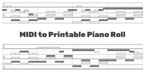 MIDI Mid To Printable Piano Roll