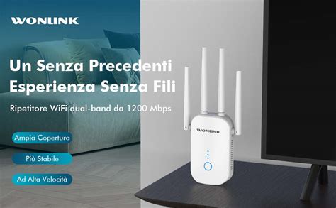 Ripetitore WiFi Potente 1200Mbps Ripetitore WiFi 5GHz 2 4GHz Dual