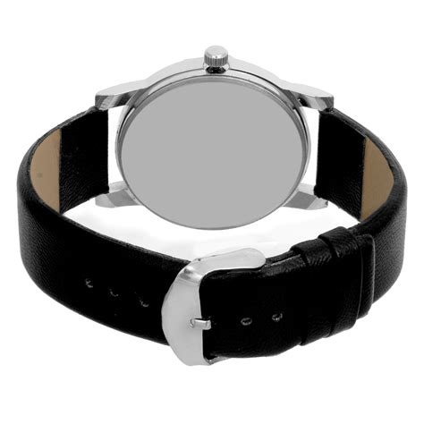 Buy Dch Round Dial Black Leather And Synthetic Strap Men Quartz Watch