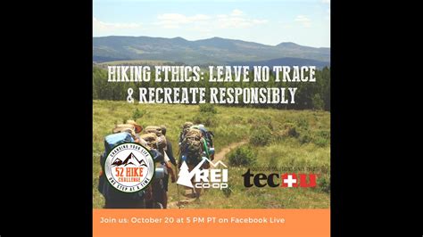 Hiking Ethics Leave No Trace Recreate Responsibly YouTube