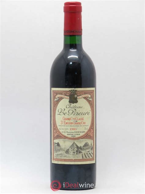 Acheter Saint Émilion Grand Cru Château le Prieuré 1985 lot 8725