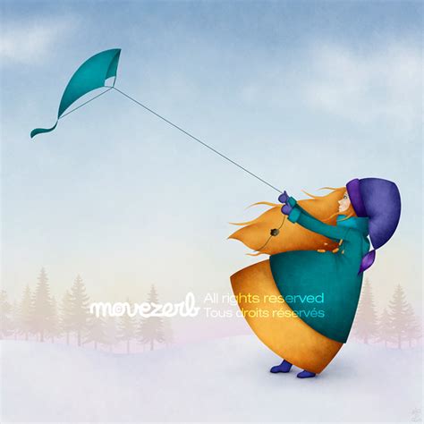 Windy Day In Winter Greeting Card For Illustration Claire Flickr