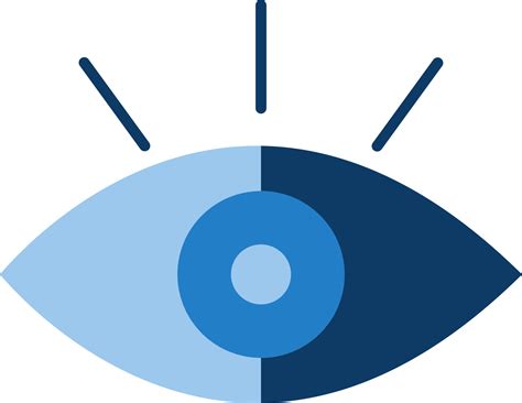 Blue Illustration Of Eye Flat Icon Vector Art At Vecteezy