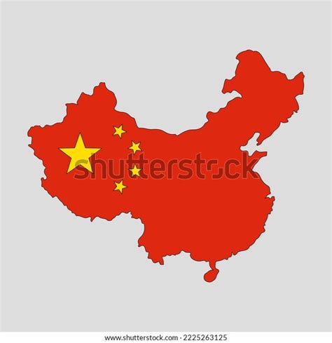 Outline Map Country China Vector Illustration Stock Vector (Royalty ...