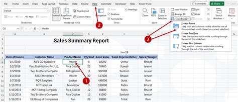 How To Freeze Top Row Or Any Other N Number Of Rows In Excel Learn Excel And Sheets