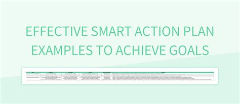 Free Smart Action Plan Templates For Google Sheets And Microsoft Excel ...