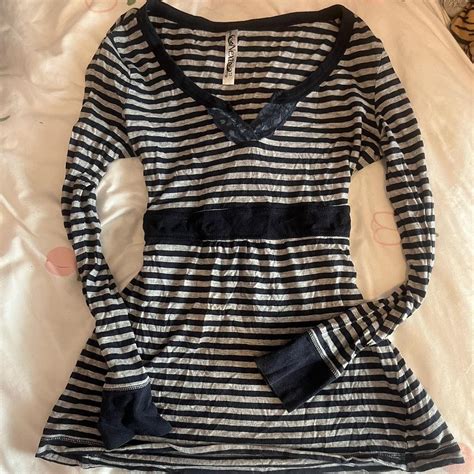 Adorable Vintage Next Black And White Babydoll Top Depop