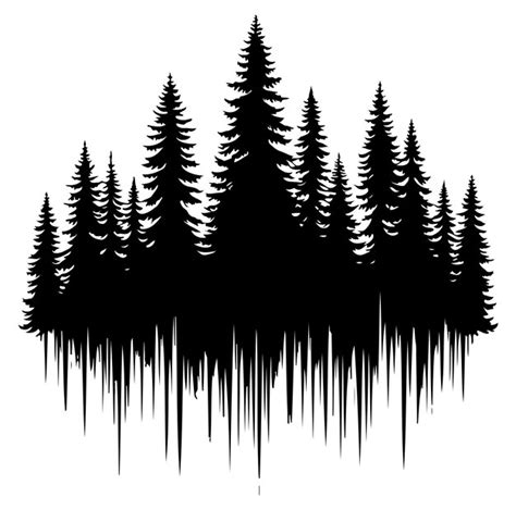 Premium Vector Pine Tree Forest Fir Trees Silhouette