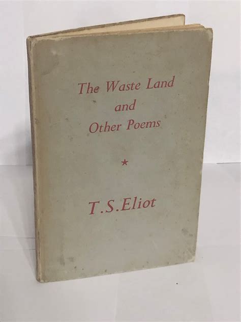 The Waste Land And Other Poems T S Eliot First Edition Very Rare Book