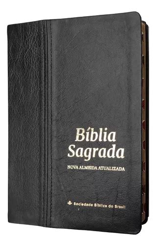 Bíblia Sagrada Slim Naa Capa De Couro Legítimo Índice Sbb Letra