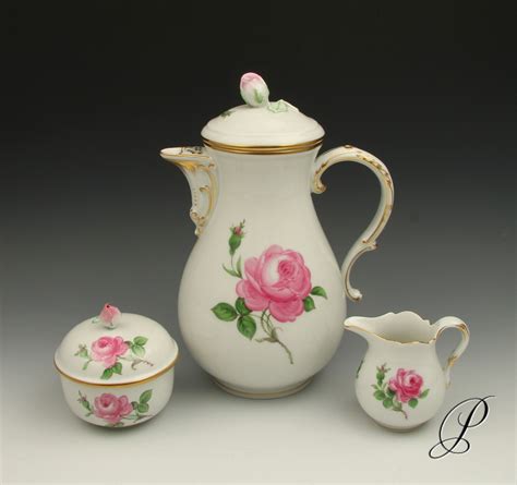 Kaffeekern Meissen Im Dekor Rote Rose Porzellan Porcelain