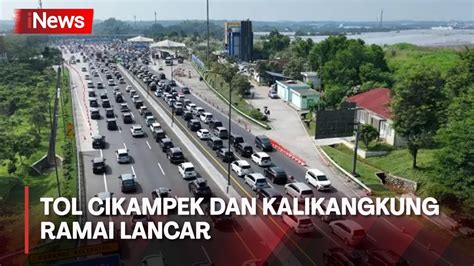 Gerbang Tol Cikampek Utama Dan GT Kalikangkung Terpantau Ramai Lancar