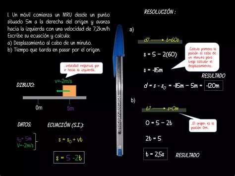 Ejercicios Resueltos De Mru Movimiento Rectil Neo Uniforme Ppt