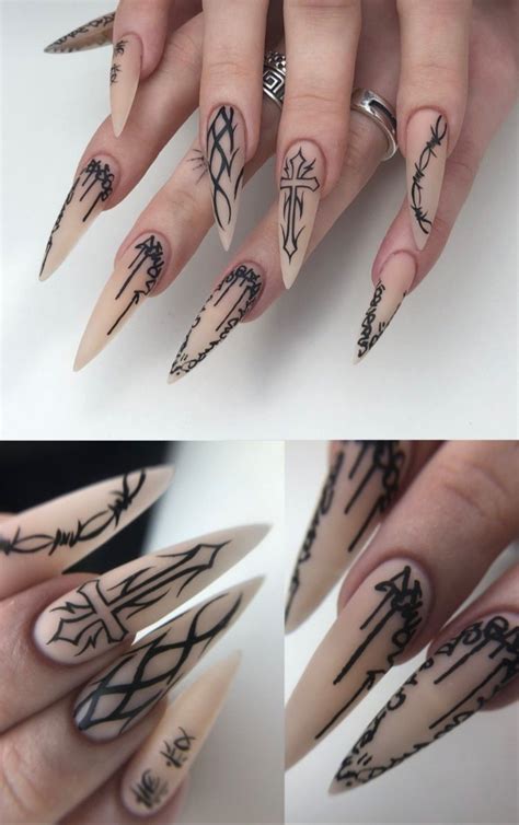 Punk Nails Edgy Nails Grunge Nails Dope Nails Stylish Nails Swag Nails Pretty Gel Nails