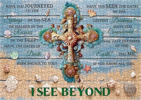 Beach Christian Puzzles For Adults 1000 Piece Seashell Cross Religious Bible Verse