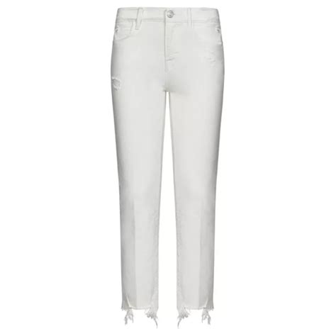 Frame White Comfort Stretch Cotton Denim Jeans White Jeans Fashionette