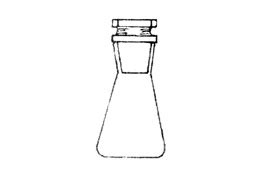 Flask Conical With Interchangeable Stopper GARG SCIENTIFIC GLASS