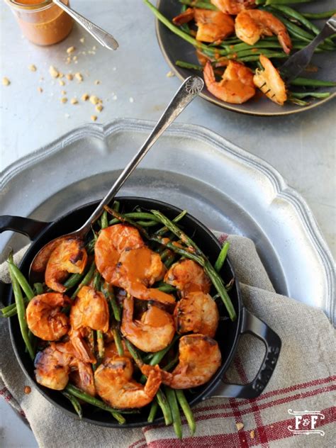 Roasted Shrimp And Green Beans With Peanut Butter Sauce Flavor And Friends