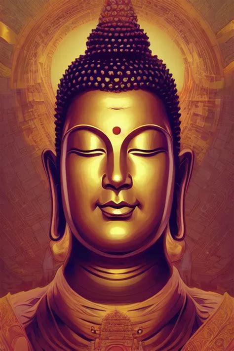 Portrait Of Buddha By Artgerm Tooth Wu Dan Mumford Stable