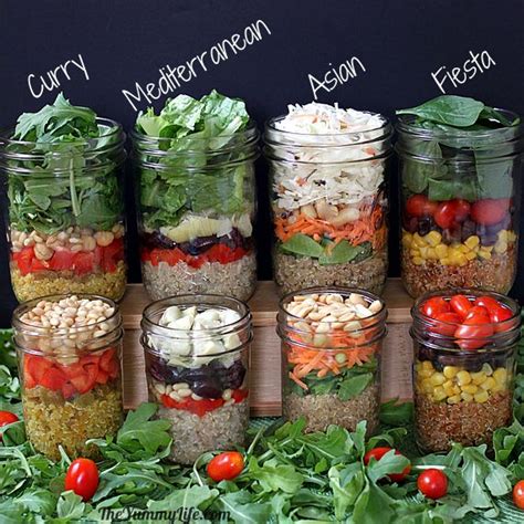 Quinoa Salad In A Jar In 4 International Flavors