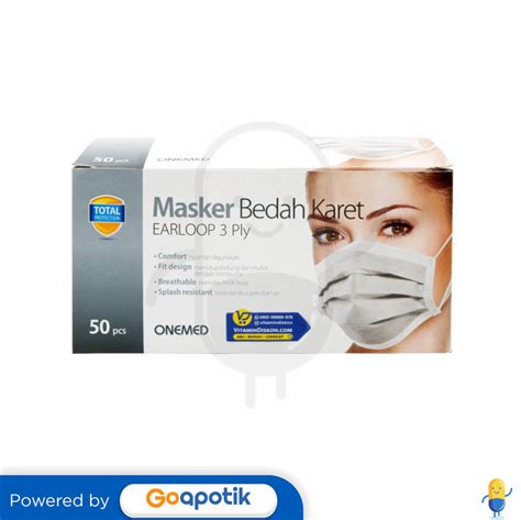 ONEMED MASKER EARLOOP CARBON ACTIVE BOX 50 PCS Kegunaan Efek Samping