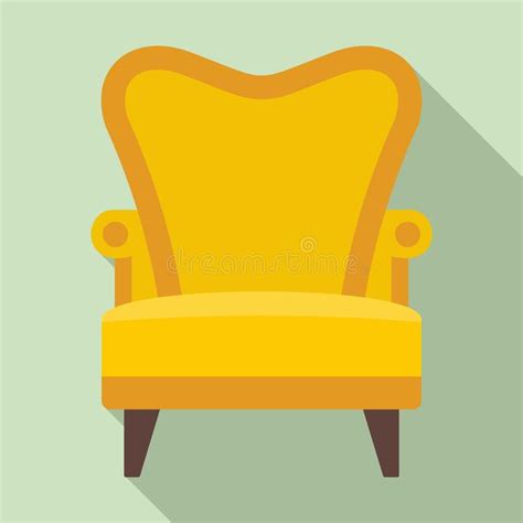 Icono De Sillón De Lujo Estilo Plano Ilustración del Vector