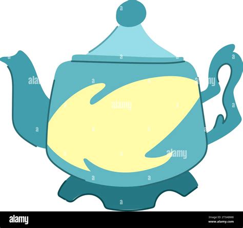 Porcelain Vintage Teapot Cartoon Vector Illustration Stock Vector Image