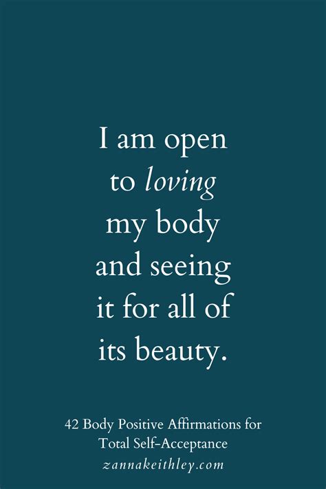 42 Body Positive Affirmations For Total Self Acceptance Positive Affirmations Body Positivity