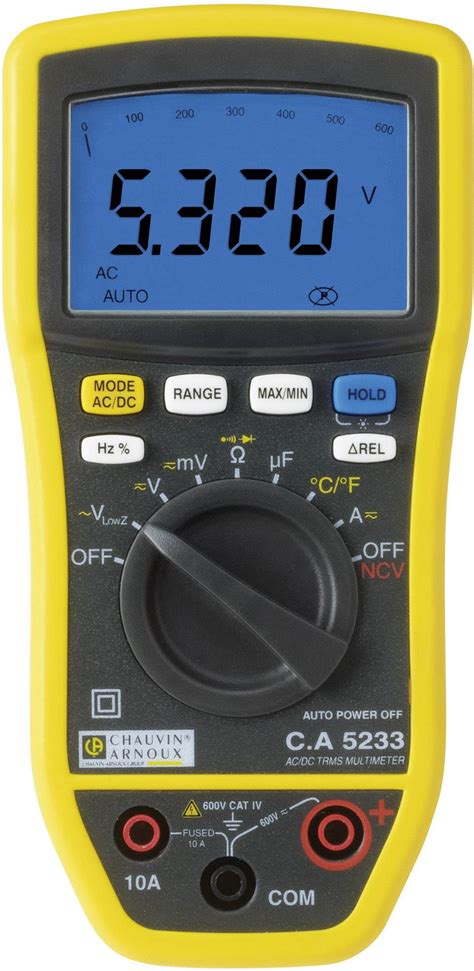 Chauvin Arnoux C A 5273 Handheld Multimeter Digital Splashproof IP54