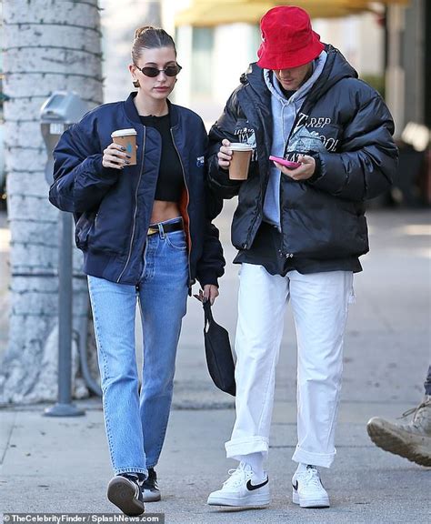 Justin Bieber And Wife Hailey Bieber Are Stylishly Casual During Coffee Date In Beverly Hills