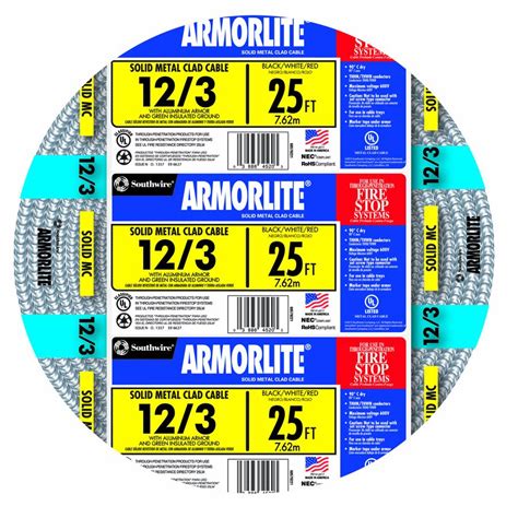 Armorlite 25 Ft 123 Solid Aluminum Mc Cable At