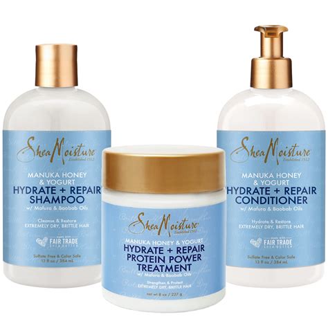 Shea Moisture Hydrate And Repair Shampoo Conditioner And Treatment