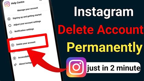 How To Delete Insta Account Permanentlyinstagram Account Permanently